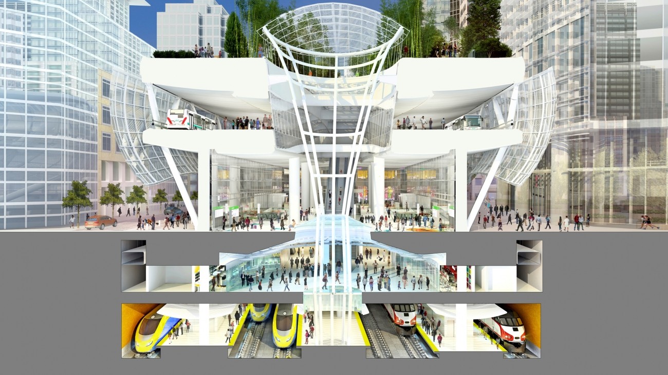 The levels of the Salesforce Transit Center