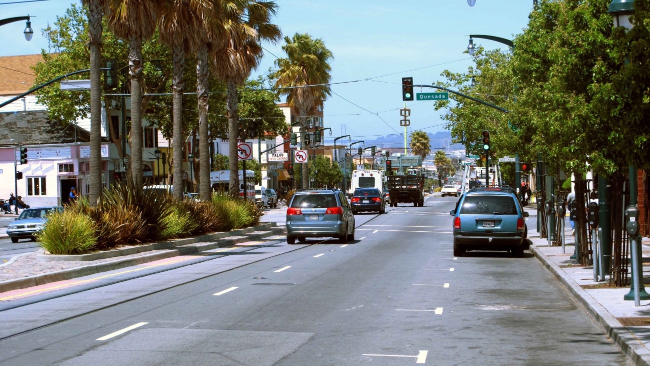 A view of Palou and Third streets