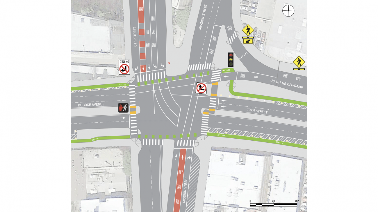 Mission, Otis, Duboce, 13th Street Improvement Plan (Option 2)