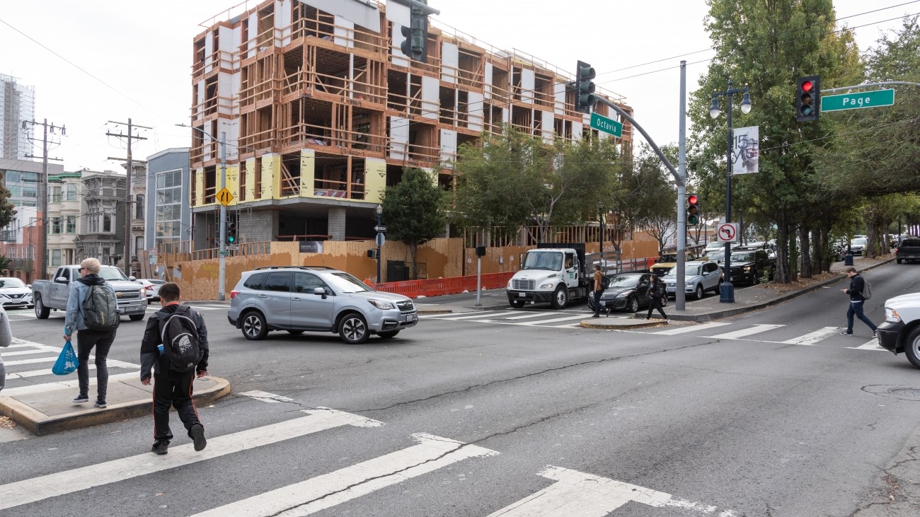 Intersection of Page Street and Octavia Boulevard