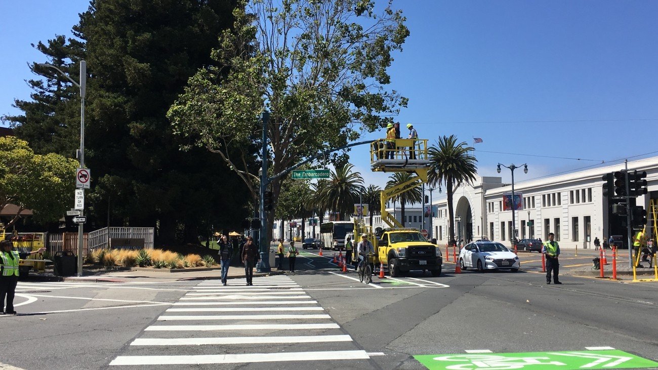 Photo of the Sansome and Battery Bicycle Connections Project