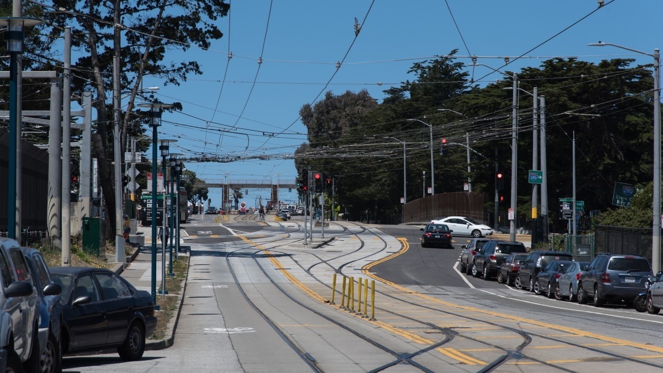 Road along Ocean Avenue