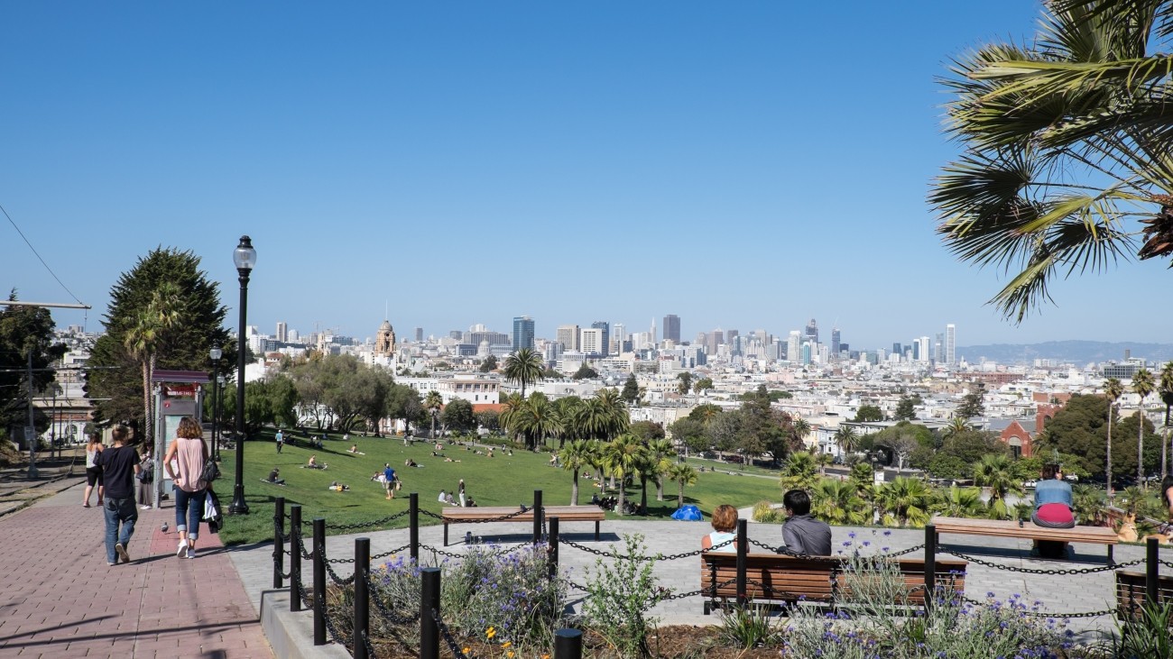 View of San Francisco from Dolores Park