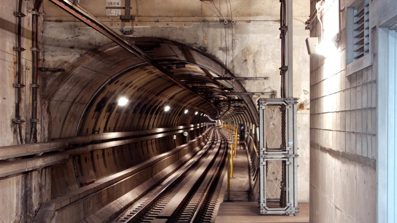 Underground subway tunnel