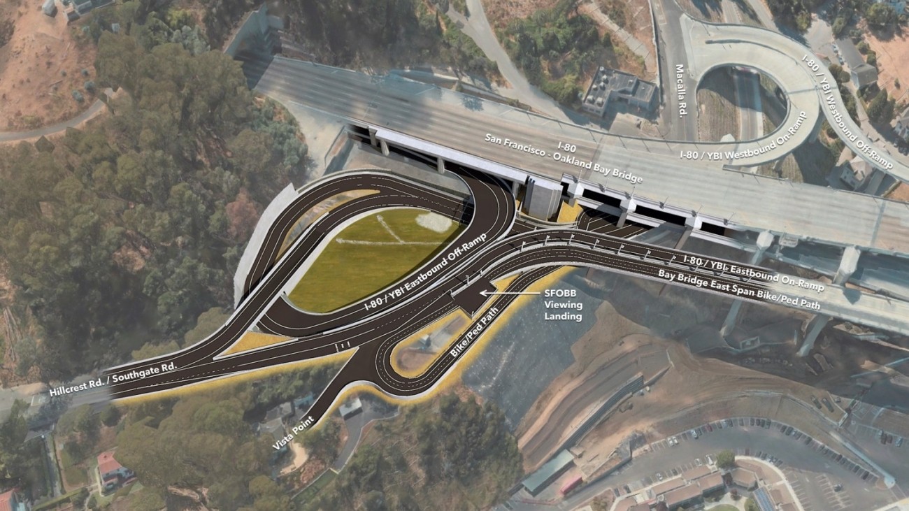 Aerial view of Southgate Interchange project 