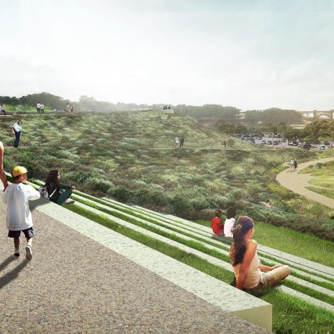 A rendering of the tunnel tops park 