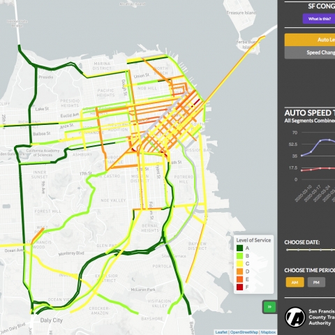 Screenshot of COVID-Era Congestion Tracker