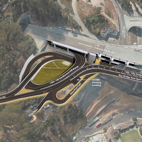 Aerial view of Southgate Interchange project 