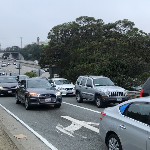 Vehicles along the I-280